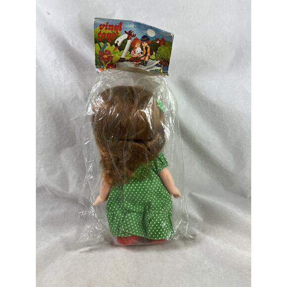 Big Eye 9" Vinyl Girl Doll Kawaii Anime Eyes New in Package Vintage 1970s - Picture 4 of 8